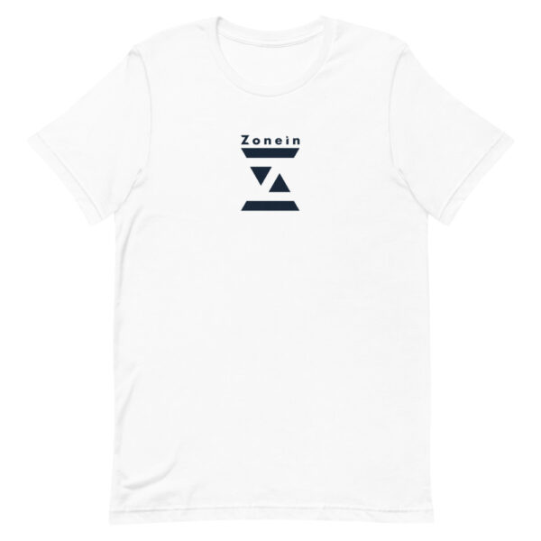 ZoneIn White Tee with Navy Logo